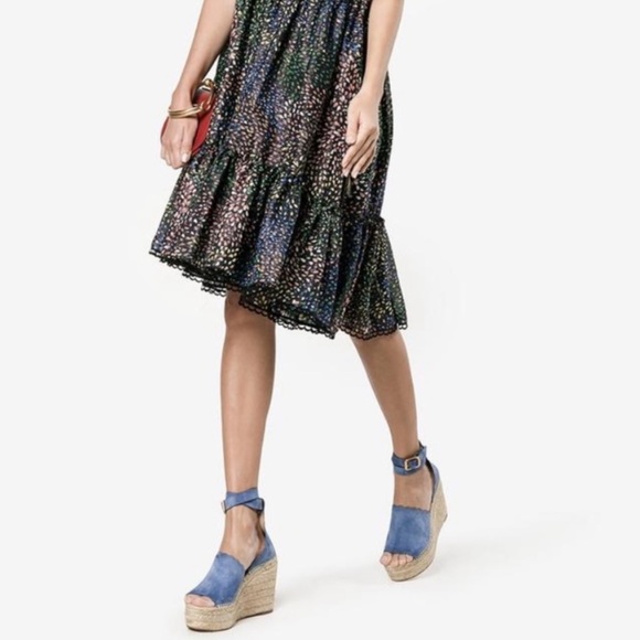 Chloe lauren scalloped blue espadrille wedges 37 - Picture 5 of 5